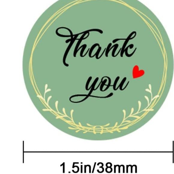 3/$15 NWT 50 ct Thank You Round Labels 1.5" Office Mail STICKERS SHIP MAIL - Picture 6 of 6